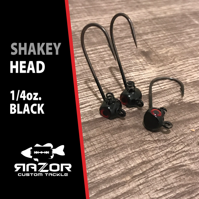 Shakey Head Black 1/4 Oz