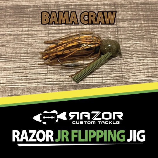 Razor Jr Flipping Jig Bama Craw - Razor Custom Tackle