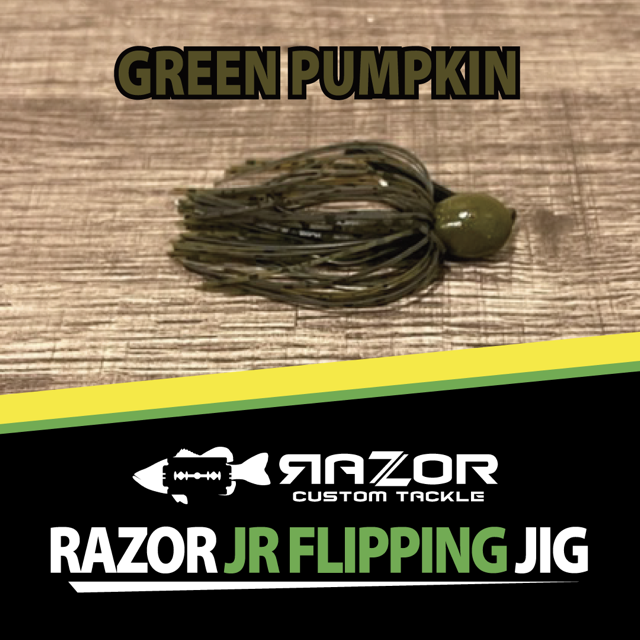Razor Jr Flipping Jig Green Pumpkin